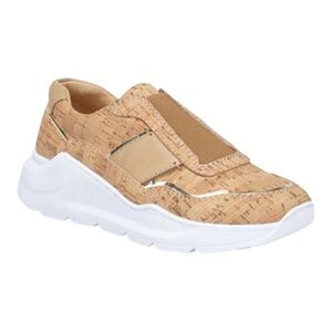 Donald J. Pliner Karli tan & white  Cork Platform Shoes